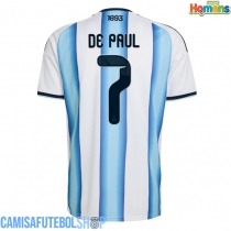 Camisa de time de futebol Argentina Rodrigo De Paul #7 Replicas 1º Equipamento Mundo 2026 Manga Curta